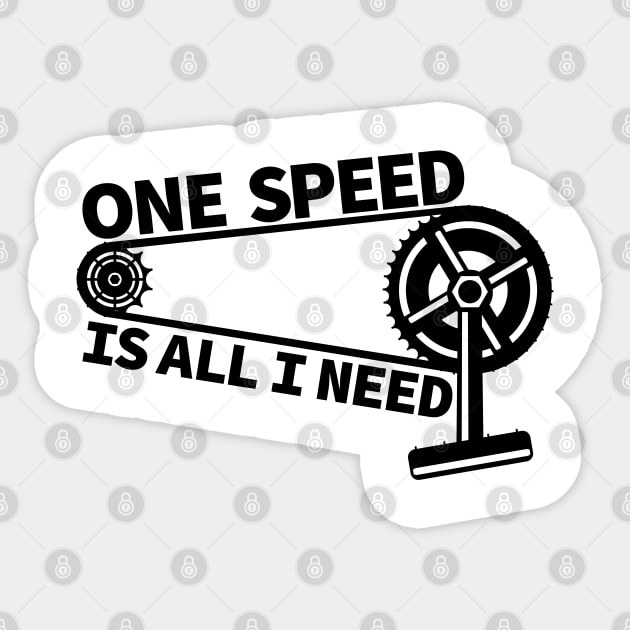 Single Speed Bicycle Sticker by mailboxdisco